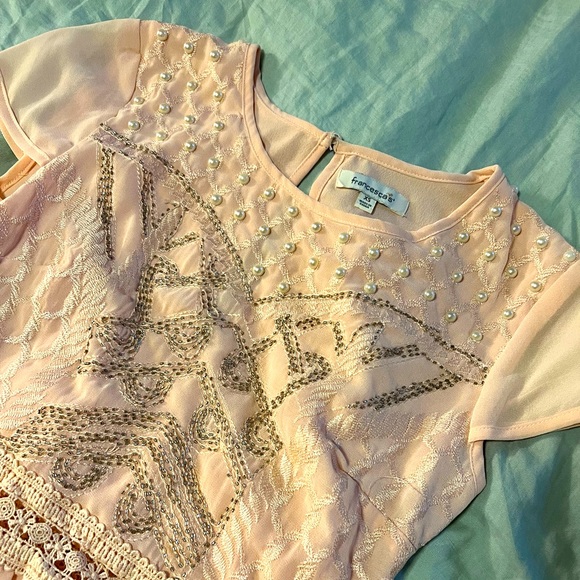 Vintage Francesca’s Mini Dress Size XS in Blush - Picture 3 of 4